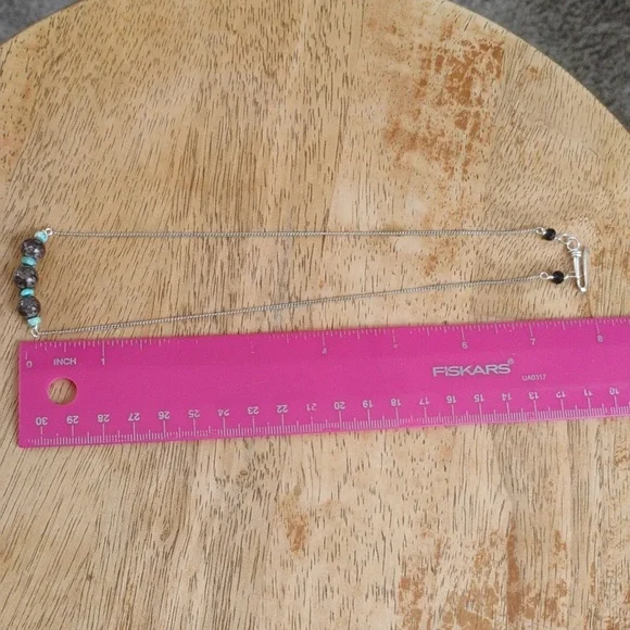 Kingman Turquoise and Jasper Necklace - Picture 6 of 10